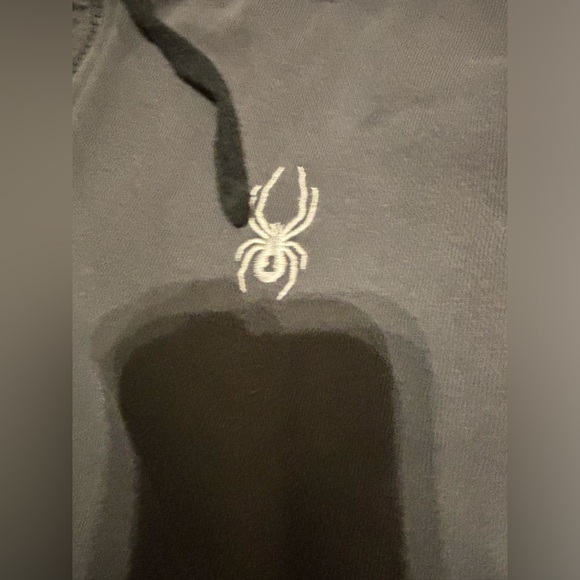 Spyder Full Zip Up Black Hooded Sweatshirt Jacket Hoodie Mens S/p Small Active - Picture 5 of 6
